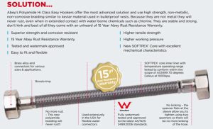 High-performance flexi hose assembly by Abey Trade.